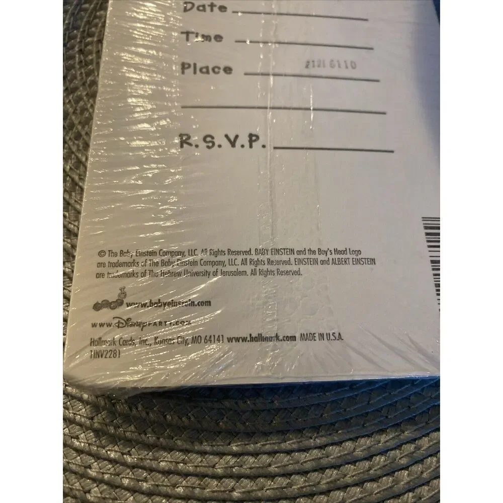 Baby Einstein Pack of 8 Party Invitations Hallmark Disney New